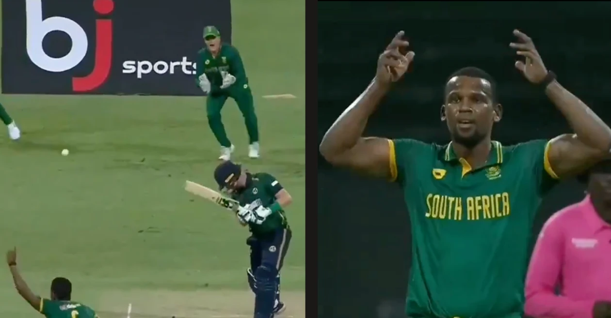 Lizaad Williams’ unique celebration after dismissing Andrew Balbirnie in IRE vs SA 1st ODI