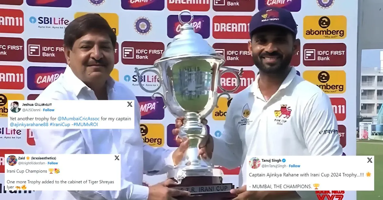 Netizens react to Mumbai’s historic triumph over Rest of India in Irani Cup 2024