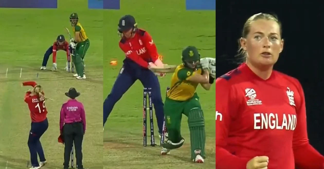 Sophie Ecclestone shatters South Africa captain Laura Wolvaardt’s stumps in Women’s T20 World Cup 2024