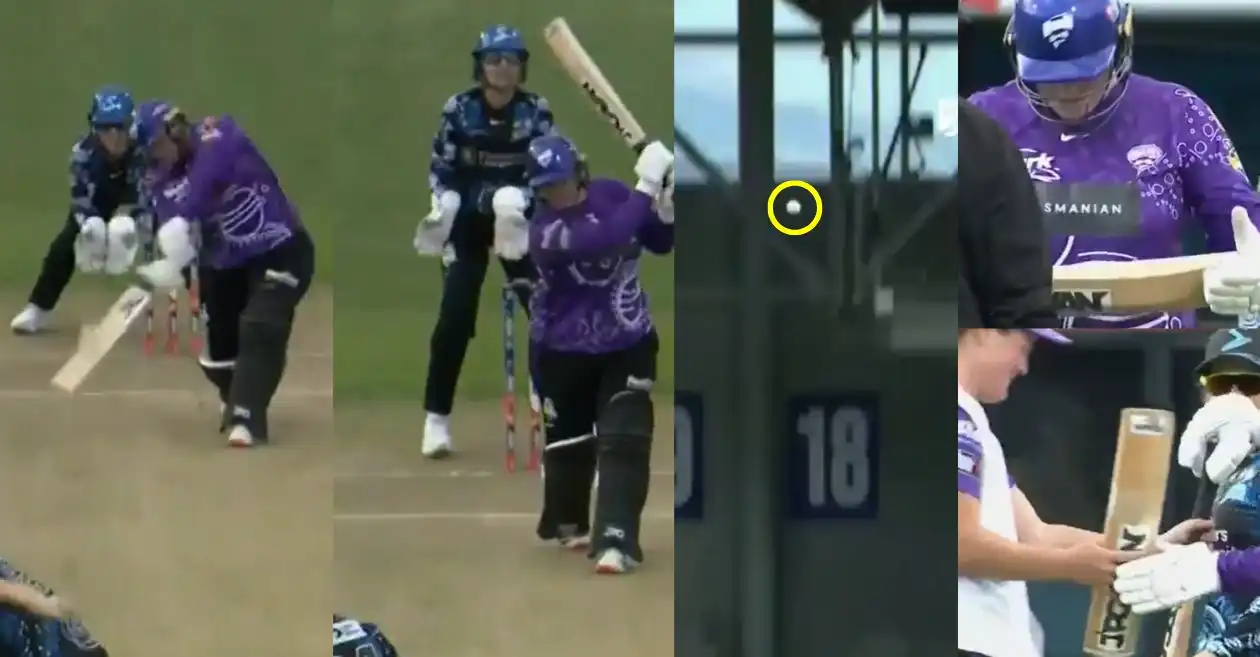 WBBL 2024 : Lizelle Lee breaks her bat with a no-look six in HBH vs ADS clash