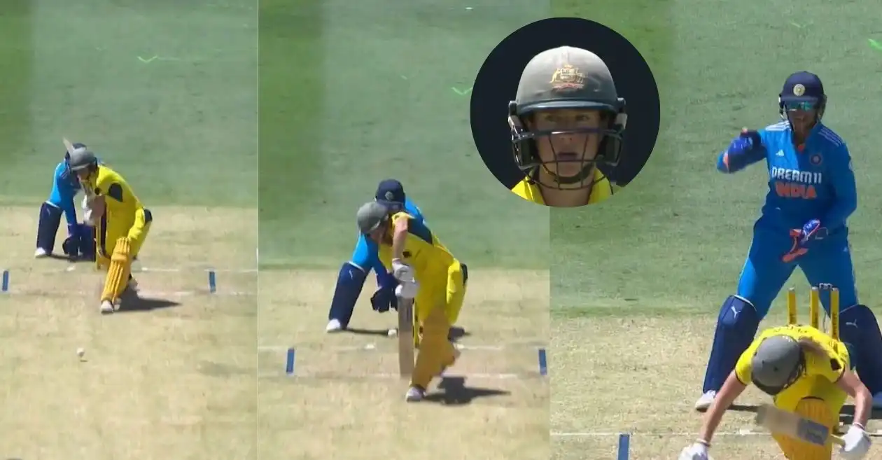 AUS vs IND : Arundhati Reddy gets rid of Ellyse Perry with a jaffa during 3rd Women’s ODI