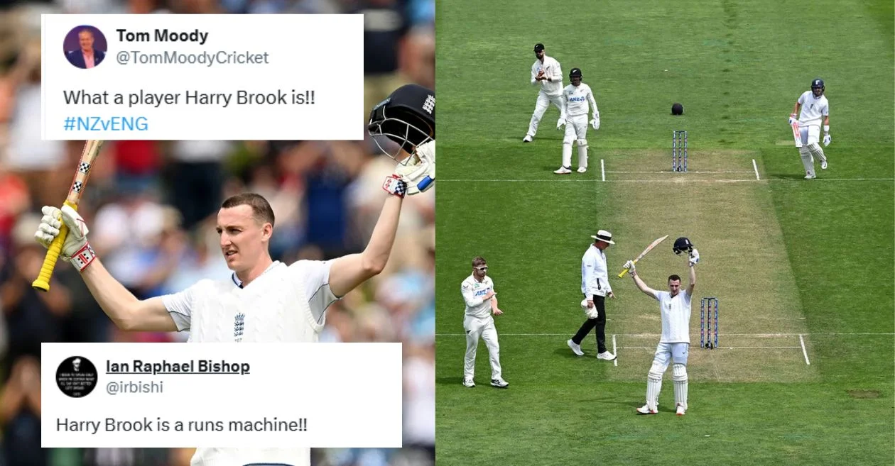 Harry Brook leads England’s fightback with a magnificent century against New Zealand on Day 1 of Wellington Test