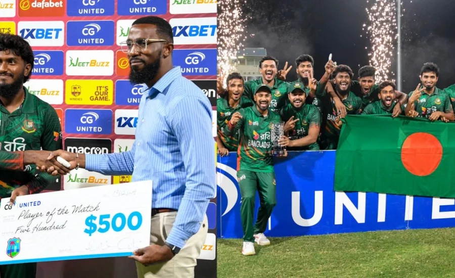 Jaker Ali shines as Bangladesh beat West Indies in the 3rd T20I to complete series whitewash