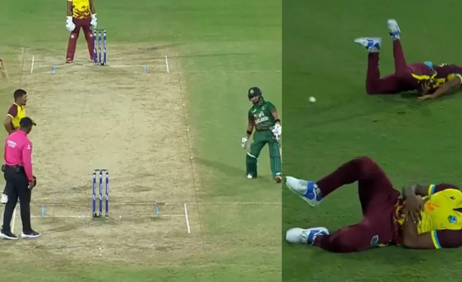 WI vs BAN : Jaker Ali upholds cricketing spirit by declining a run after Obed McCoy gets injured during the play