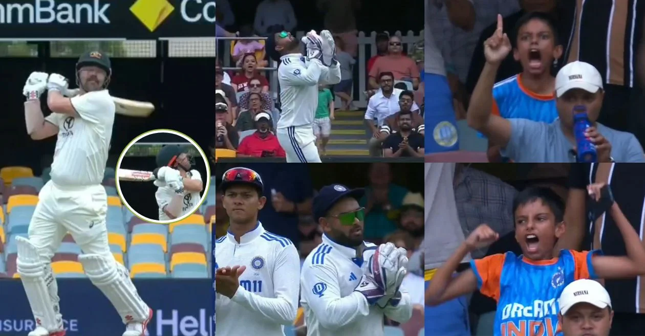 AUS vs IND : Indian fan recreates Mohammad Siraj’s famous celebration to give Travis Head a fierce send-off at Gabba Test