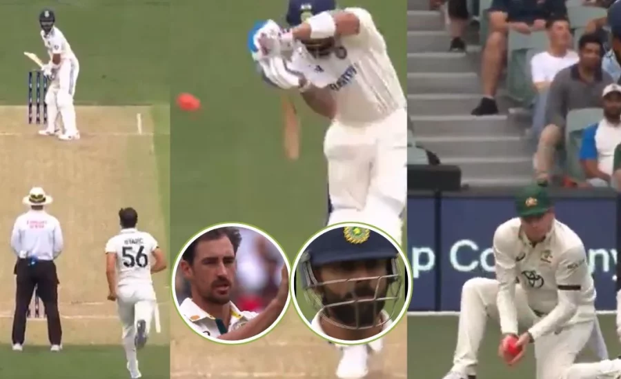 AUS vs IND : Mitchell Starc removes Virat Kohli for a low score on Day 1 of the pink ball Test