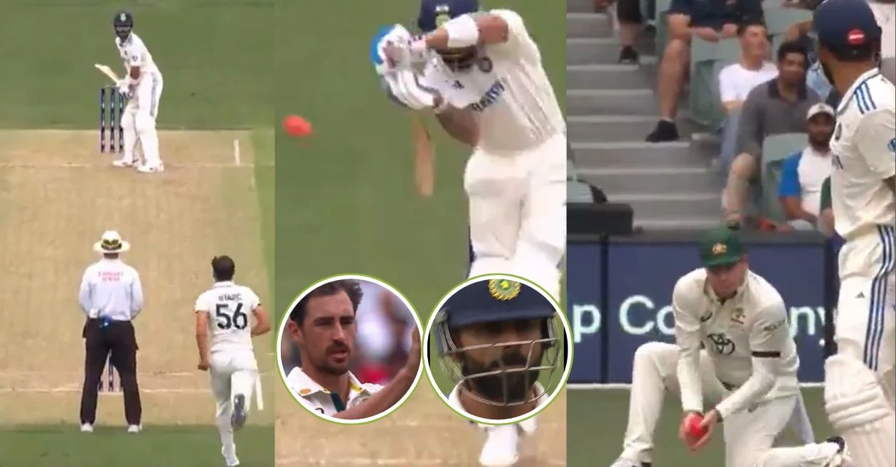 AUS vs IND : Mitchell Starc removes Virat Kohli for a low score on Day 1 of the pink ball Test