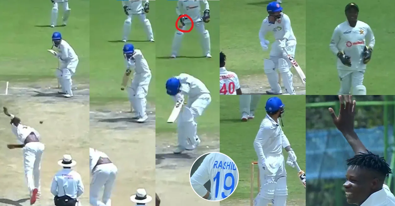 ZIM vs AFG : Blessing Muzarabani’s unplayable bouncer to dismiss Rashid Khan on Day 4 of the second Test