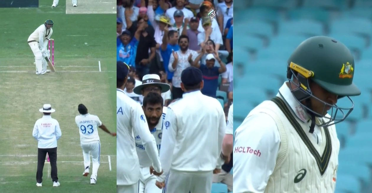 AUS vs IND : Jasprit Bumrah celebrated in a fierce manner after dismissing Usman Khawaja on Day 1 of SCG Test