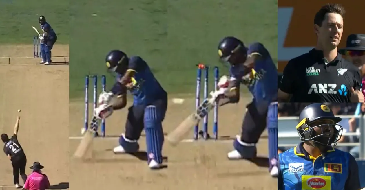 NZ vs SL : Matt Henry sends Wanindu Hasranga packing with an unplayable yorker in the third ODI