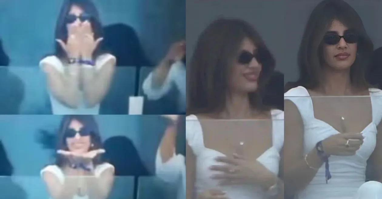 IND vs PAK : Hardik Pandya’s rumoured girlfriend Jasmin Walia spotted blowing kisses from the stands during Champions Trophy 2025