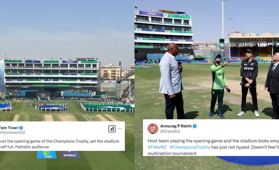 Champions Trophy 2025: Fans express frustration over empty stands in Karachi for PAK vs NZ opening game