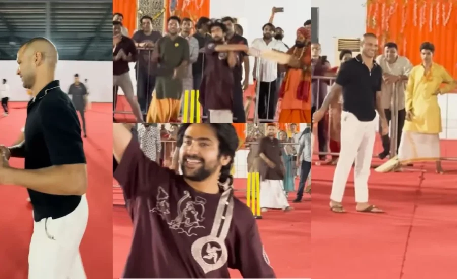 Shikhar Dhawan takes spiritual trip to Bageshwar Dham; plays cricket with Baba Bageshwar