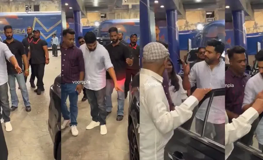 Rohit Sharma playfully scolds brother Vishal after spotting a dent on his car