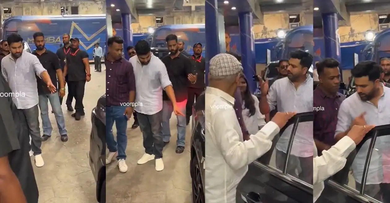 Rohit Sharma playfully scolds brother Vishal after spotting a dent on his car