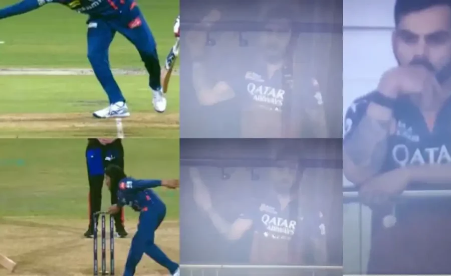 Furious Virat Kohli nearly throws bottle after Digvesh Rathi’s non-striker run-out attempt on Jitesh Sharma in LSG vs RCB IPL 2025 clash