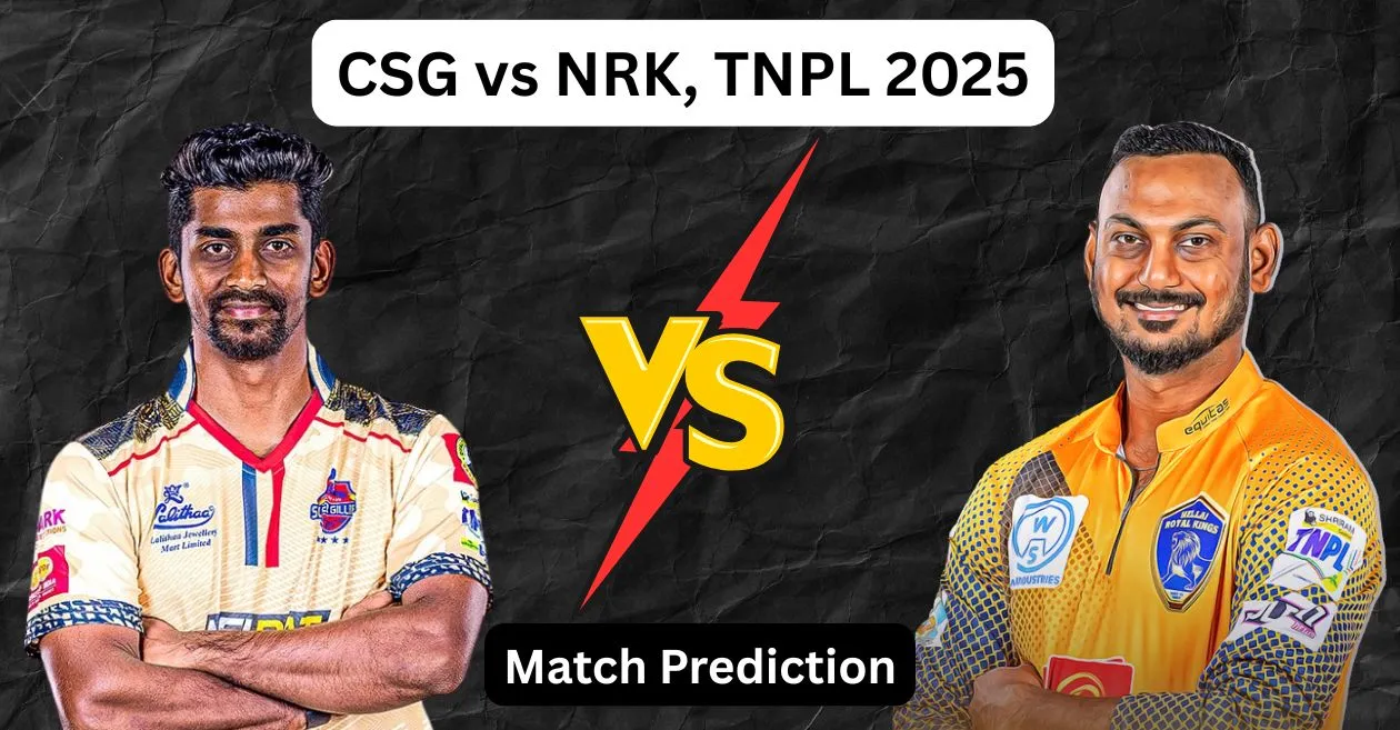 CSG vs NRK, TNPL 2025: Match Prediction, Dream11 Team, Fantasy Tips & Pitch Report | Chepauk Super Gillies vs Nellai Royal Kings