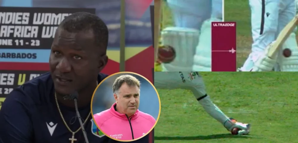 WI vs AUS: Daren Sammy lashes out at umpire Holdstock’s controversial calls during the tense Bridgetown Test