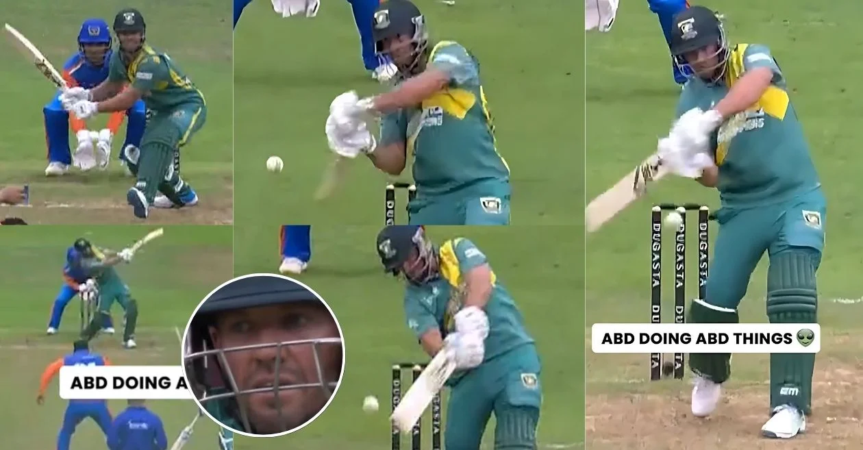 WCL 2025 : AB de Villiers turns back the clock with a breathtaking knock against India Champions