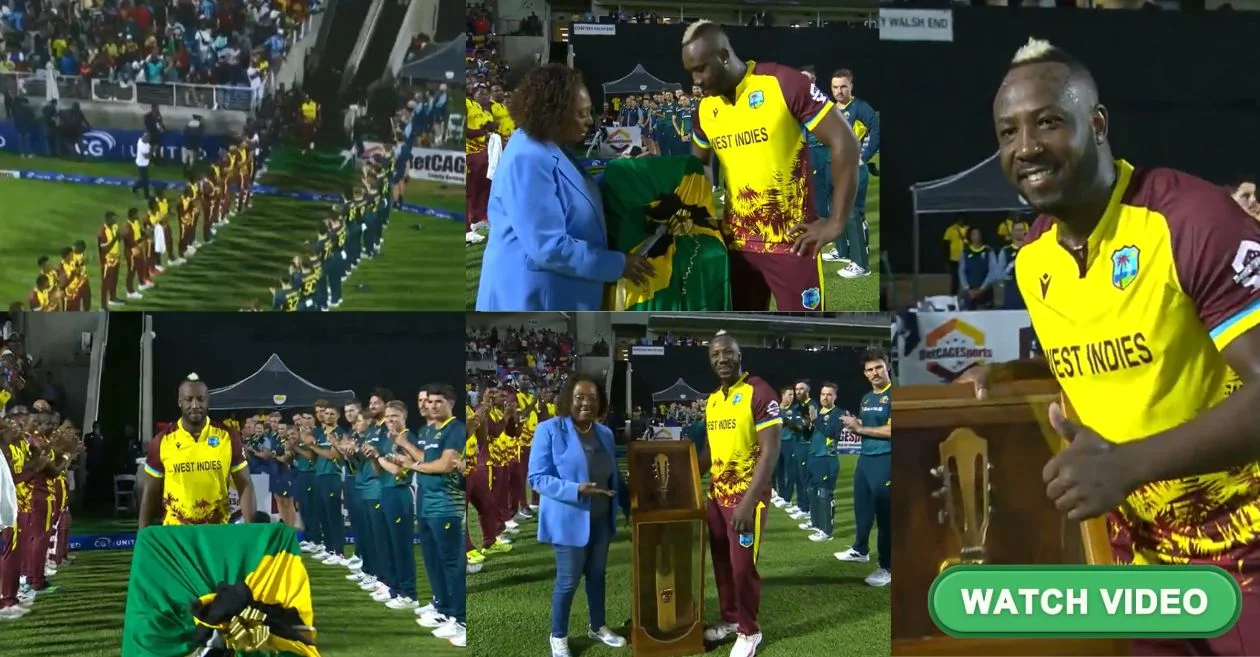 WI vs AUS, 2nd T20I : Andre Russell receives emotional farewell in final West Indies appearance