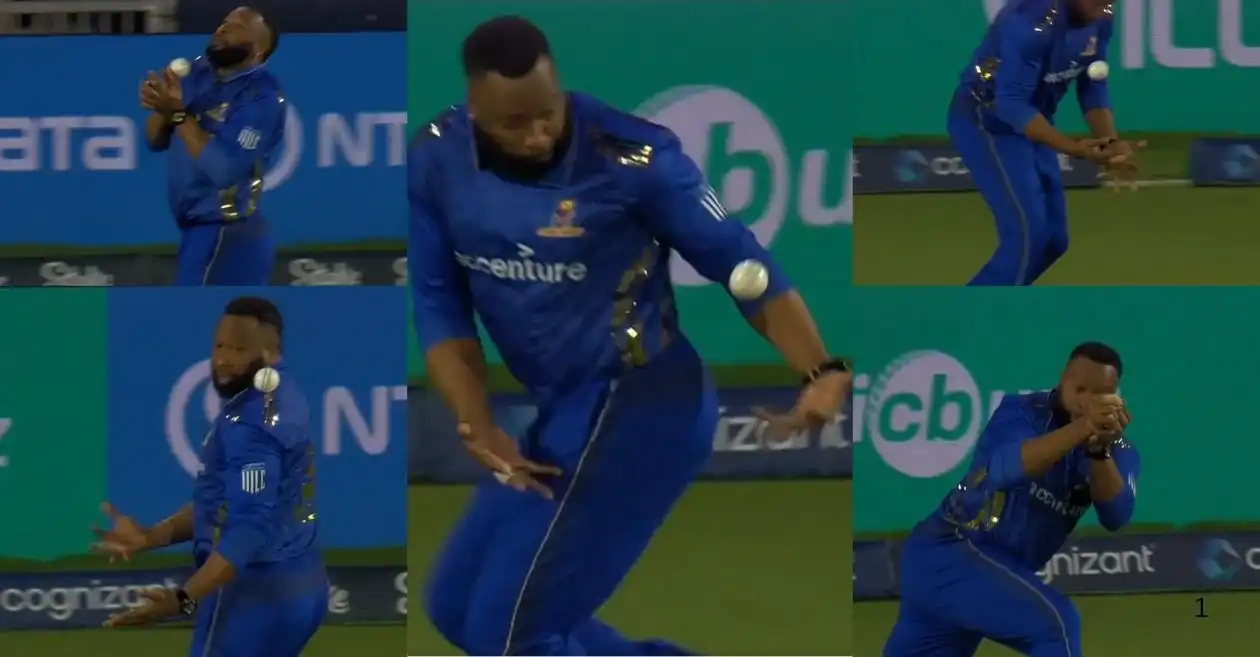 Kieron Pollard plucks a sensational juggling catch to dismiss Andries Gous in thrilling MLC 2025 final