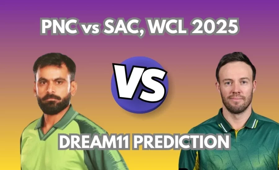 PNC vs SAC, WCL 2025: Match Prediction, Dream11 Team, Fantasy Tips and Pitch Report | Pakistan Champions vs South Africa Champions