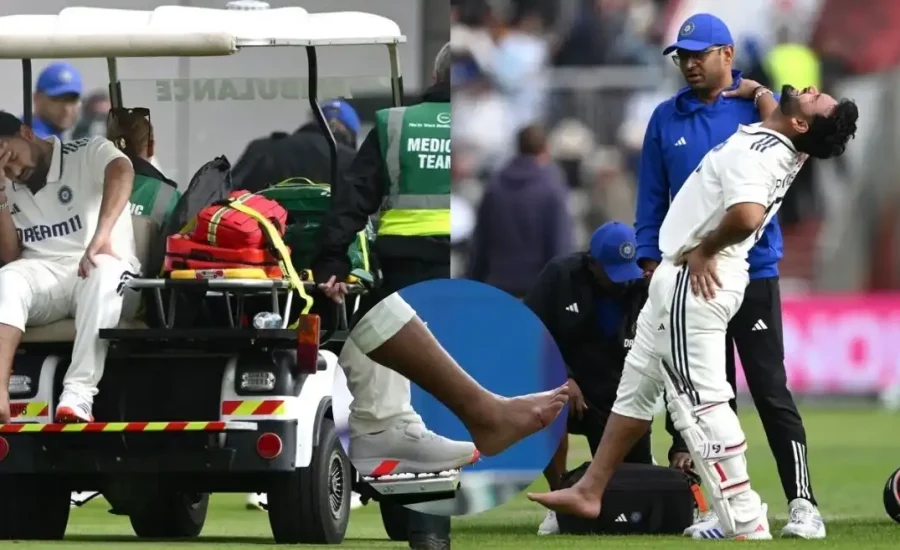 Rishabh Pant retires hurt after painful blow to his right foot on Day 1 of Manchester Test