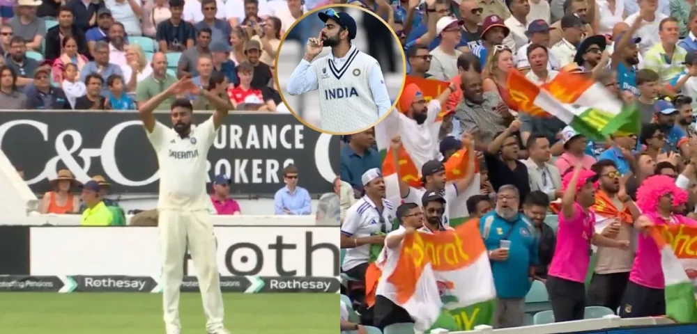ENG vs IND : Mohammed Siraj turns into Virat Kohli; fires up crowd with passionate appeal