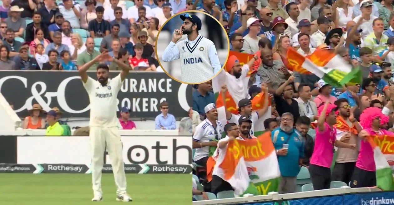 ENG vs IND : Mohammed Siraj turns into Virat Kohli; fires up crowd with passionate appeal