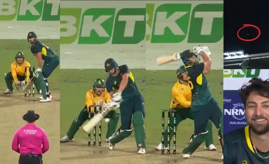 Tim David smashes towering six onto stadium roof in AUS vs SA T20I opener