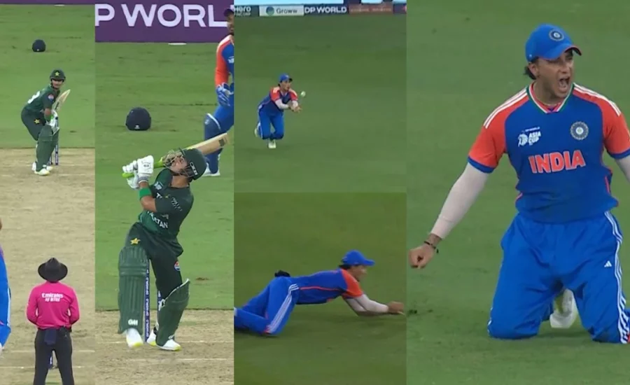 Asia Cup 2025 : Abhishek Sharma pulls off a sensational catch to remove Saim Ayub in IND vs PAK Super 4 game