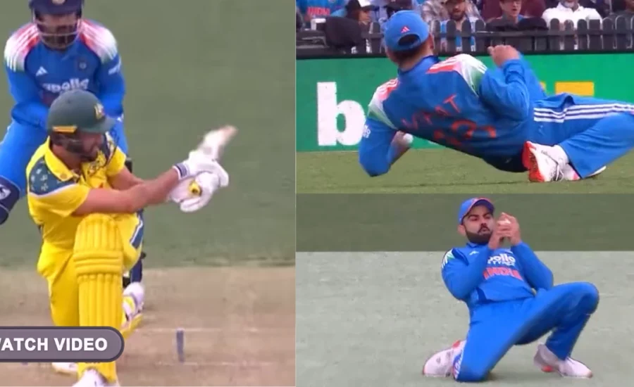 AUS vs IND : Virat Kohli takes a sharp catch to see-off Matthew Short in 3rd ODI